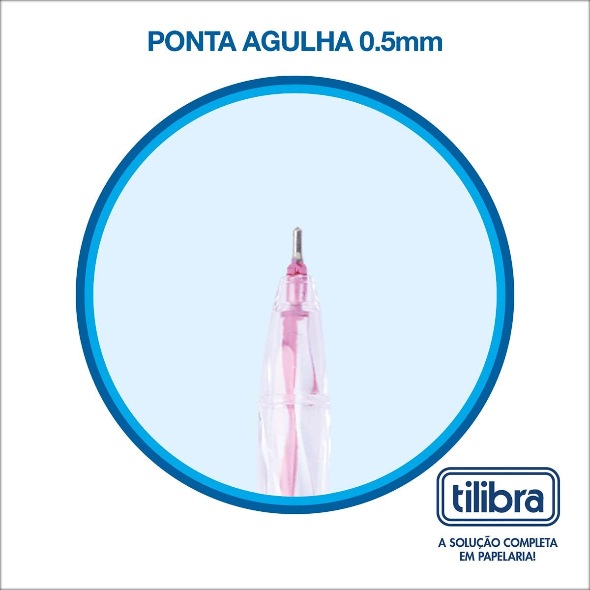 Caneta Esferográfica Spin 0.5mm Rosa Tilibra