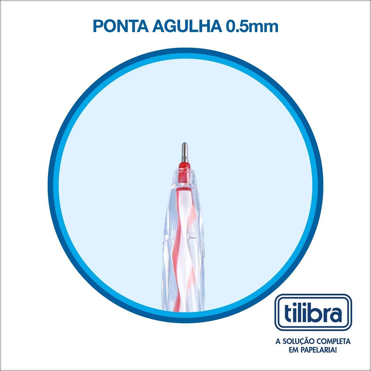 Caneta Esferográfica Spin 0.5mm Vermelha Tilibra