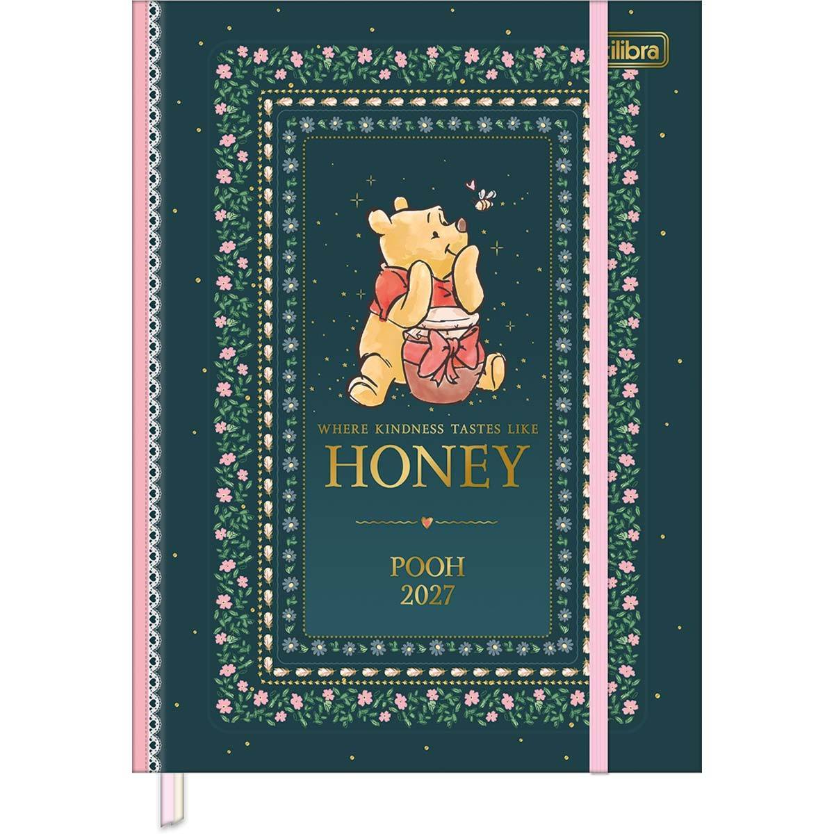 Agenda 2027 Costurada Ursinho Pooh 17,6 x 23,9 cm