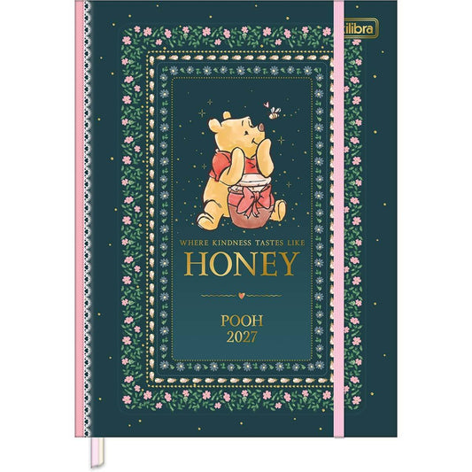Agenda 2027 Costurada Ursinho Pooh 17,6 x 23,9 cm