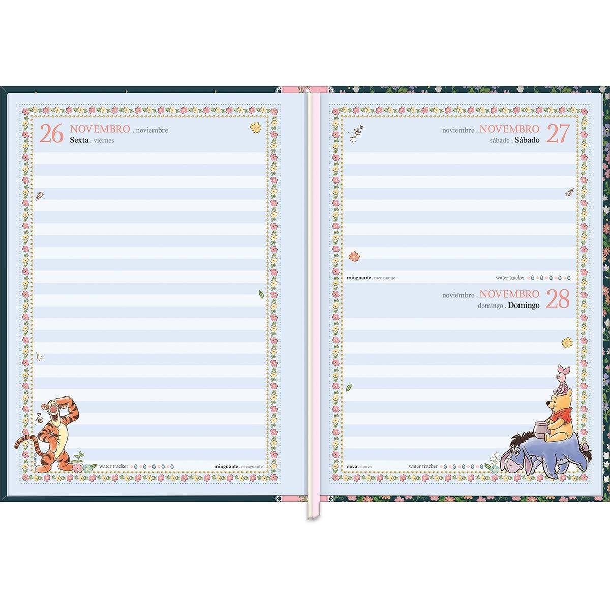 Agenda 2027 Costurada Ursinho Pooh 17,6 x 23,9 cm