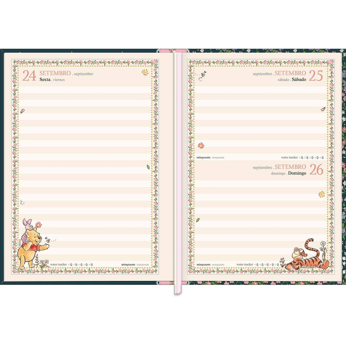 Agenda 2027 Costurada Ursinho Pooh 17,6 x 23,9 cm