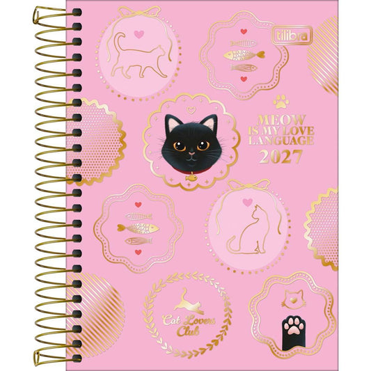 Agenda Espiral Diária Purrfect Cats 2027 11x15cm