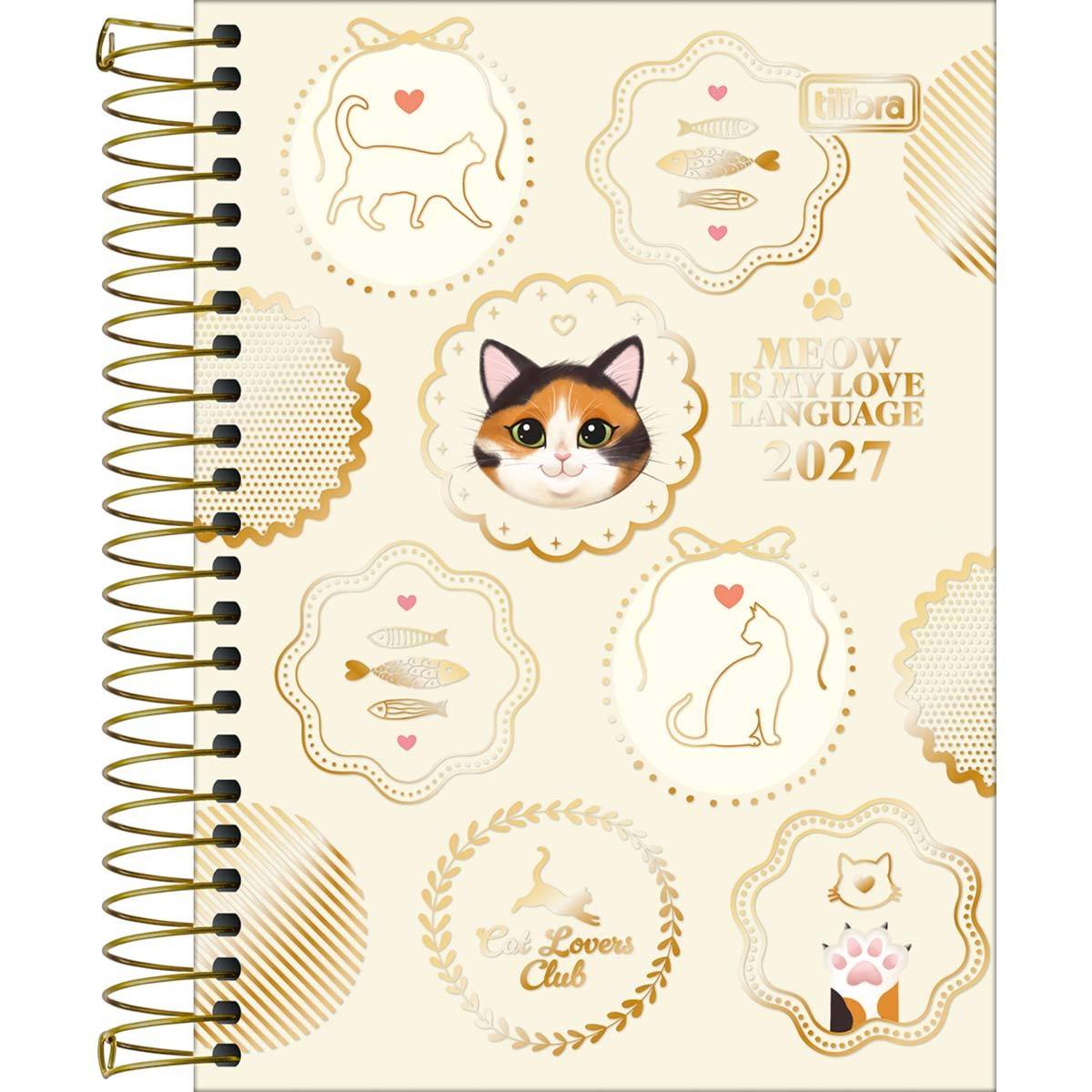 Agenda Espiral Diária Purrfect Cats 2027 11x15cm