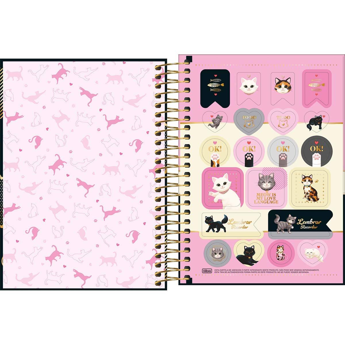 Agenda Espiral Diária Purrfect Cats 2027 11x15cm