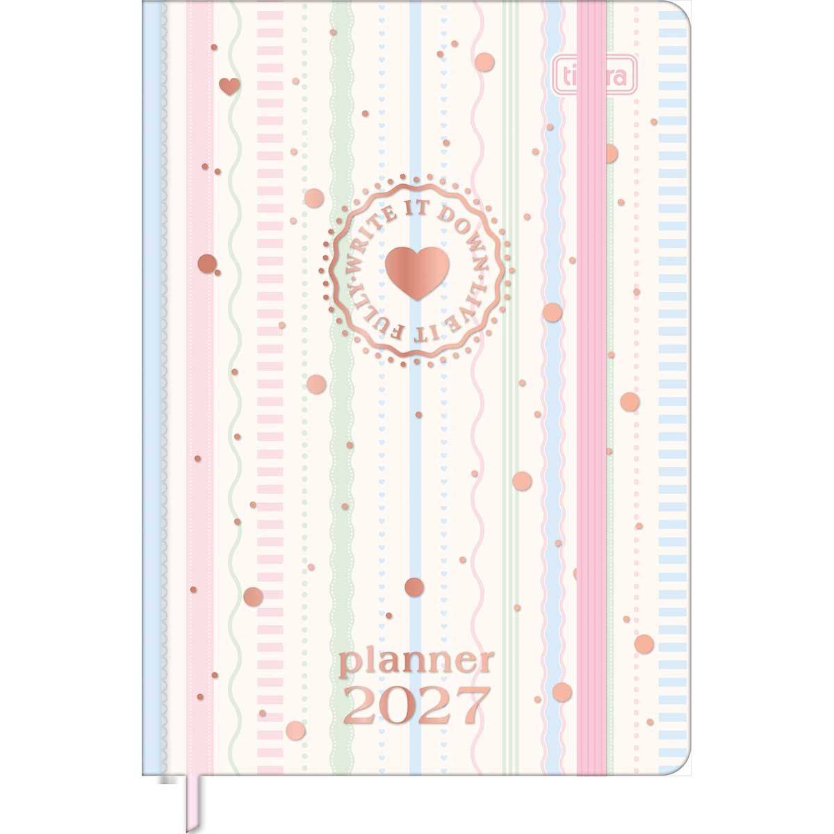 Agenda Planner Costurada Soho 2027 10x14,8cm