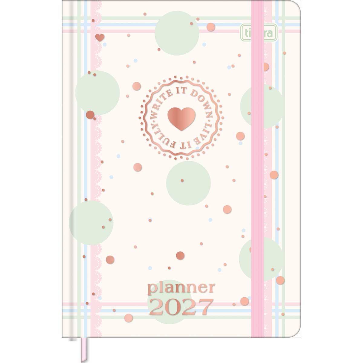 Agenda Planner Costurada Soho 2027 10x14,8cm