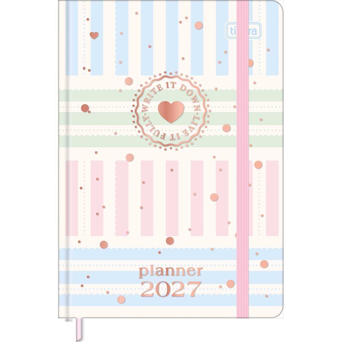 Agenda Planner Costurada Soho 2027 10x14,8cm
