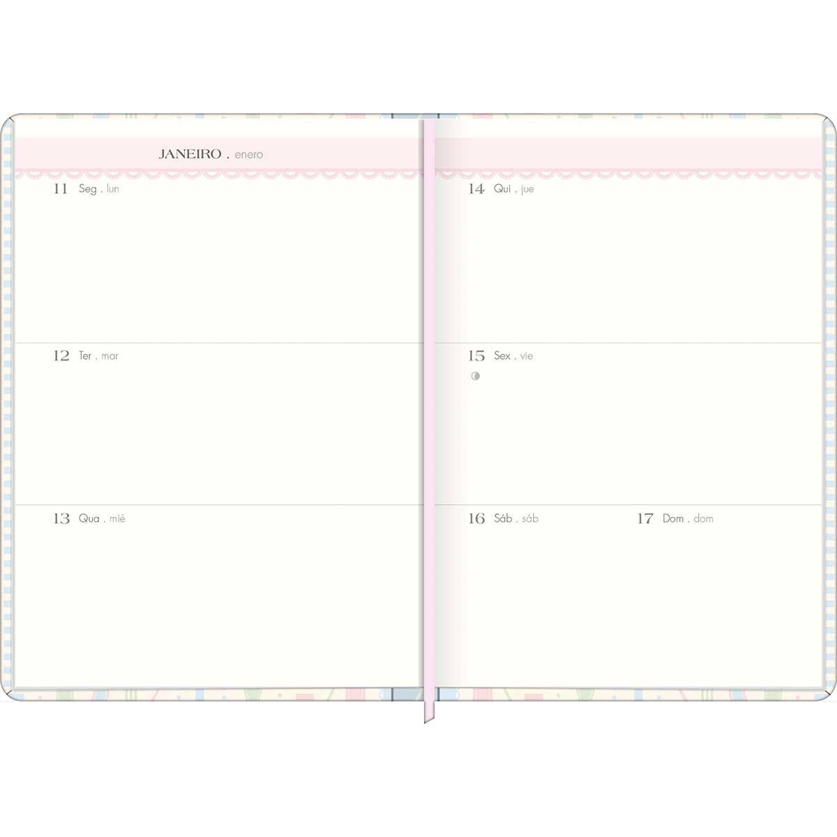Agenda Planner Costurada Soho 2027 10x14,8cm