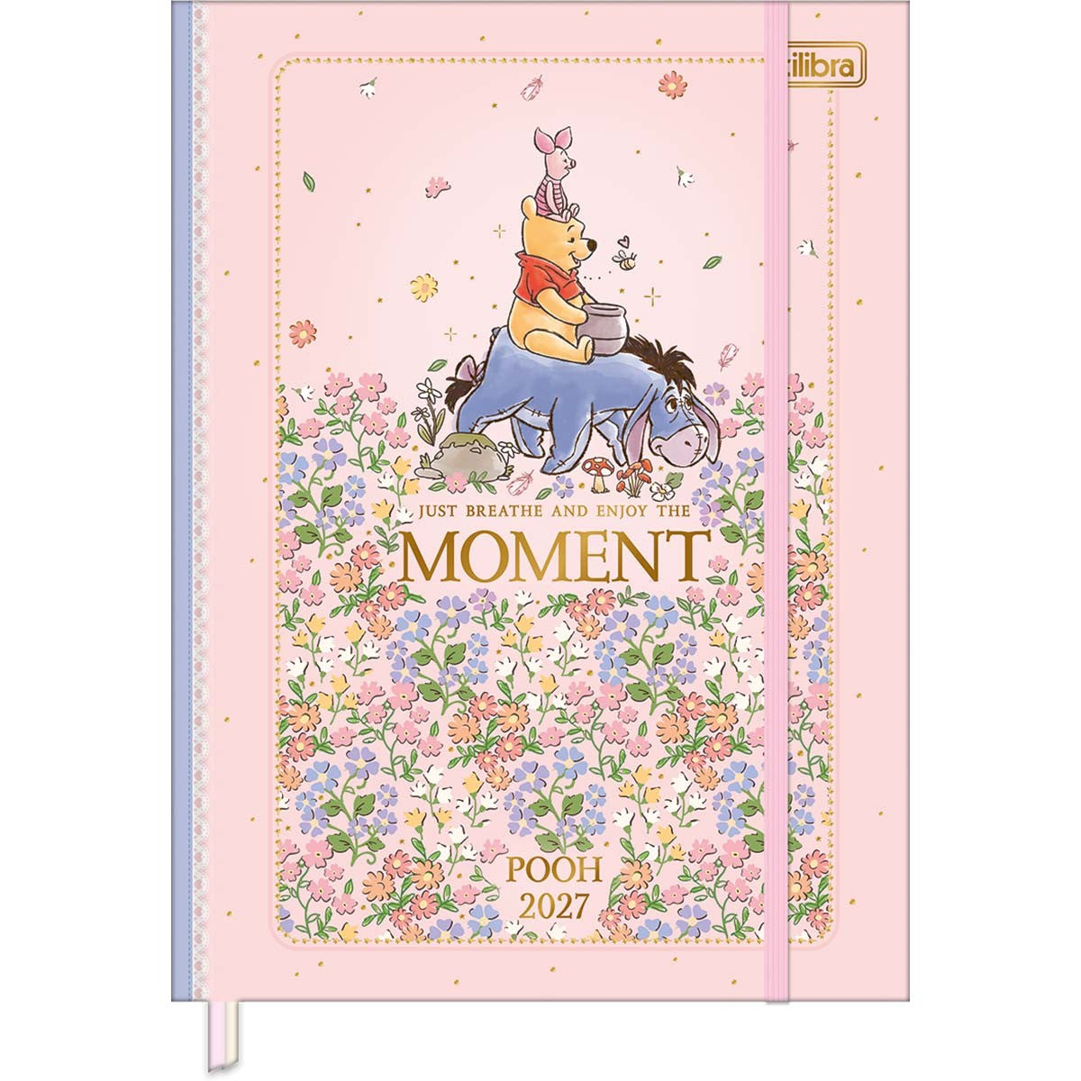 Agenda 2027 Costurada Ursinho Pooh 17,6 x 23,9 cm