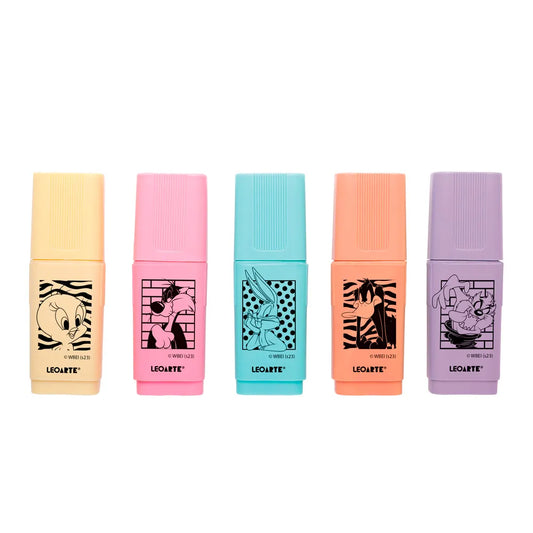 Kit Marca-Texto Looney Tunes Pastel LeoArte