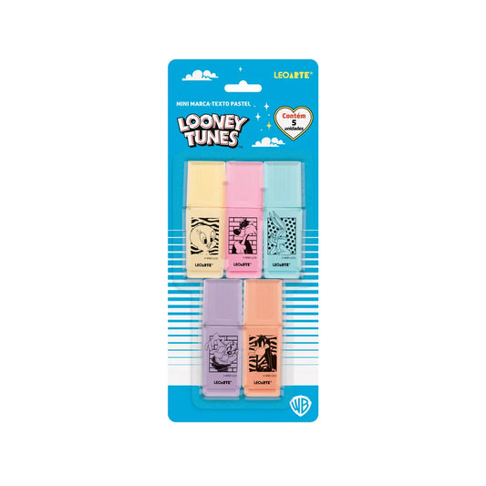 Kit Marca-Texto Looney Tunes Pastel LeoArte