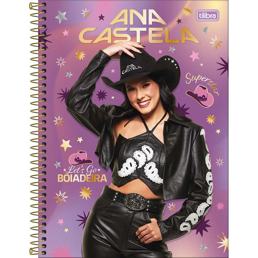 Caderno 1 Matéria Capa Dura Universitário Ana Castela 80 Folhas