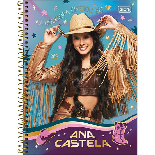 Caderno 1 Matéria Capa Dura Universitário Ana Castela 80 Folhas