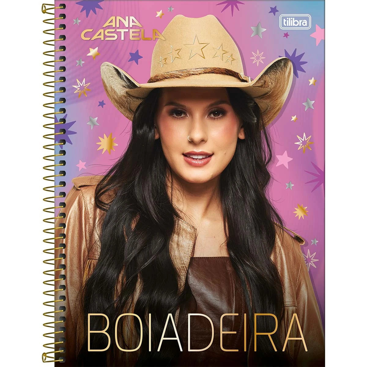 Caderno Ana Castela 10 Matérias Capa Dura Universitário 20x27,5cm