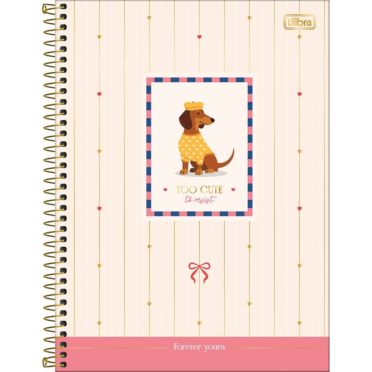 Caderno Espiral Capa Dura Universitário 1 Matéria Brownie 80 Folhas