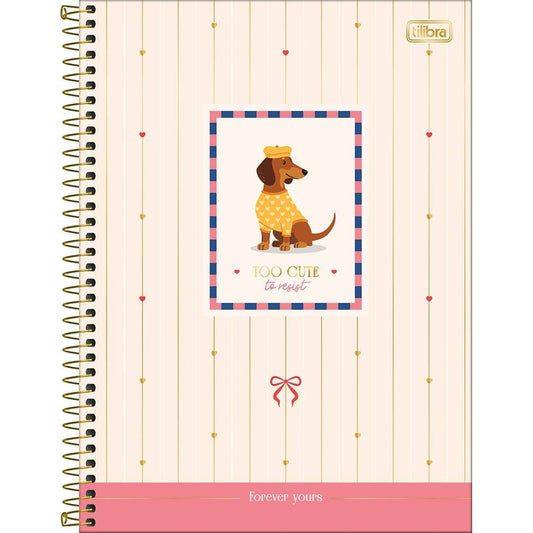 Caderno Espiral Capa Dura Universitário 1 Matéria Brownie 80 Folhas