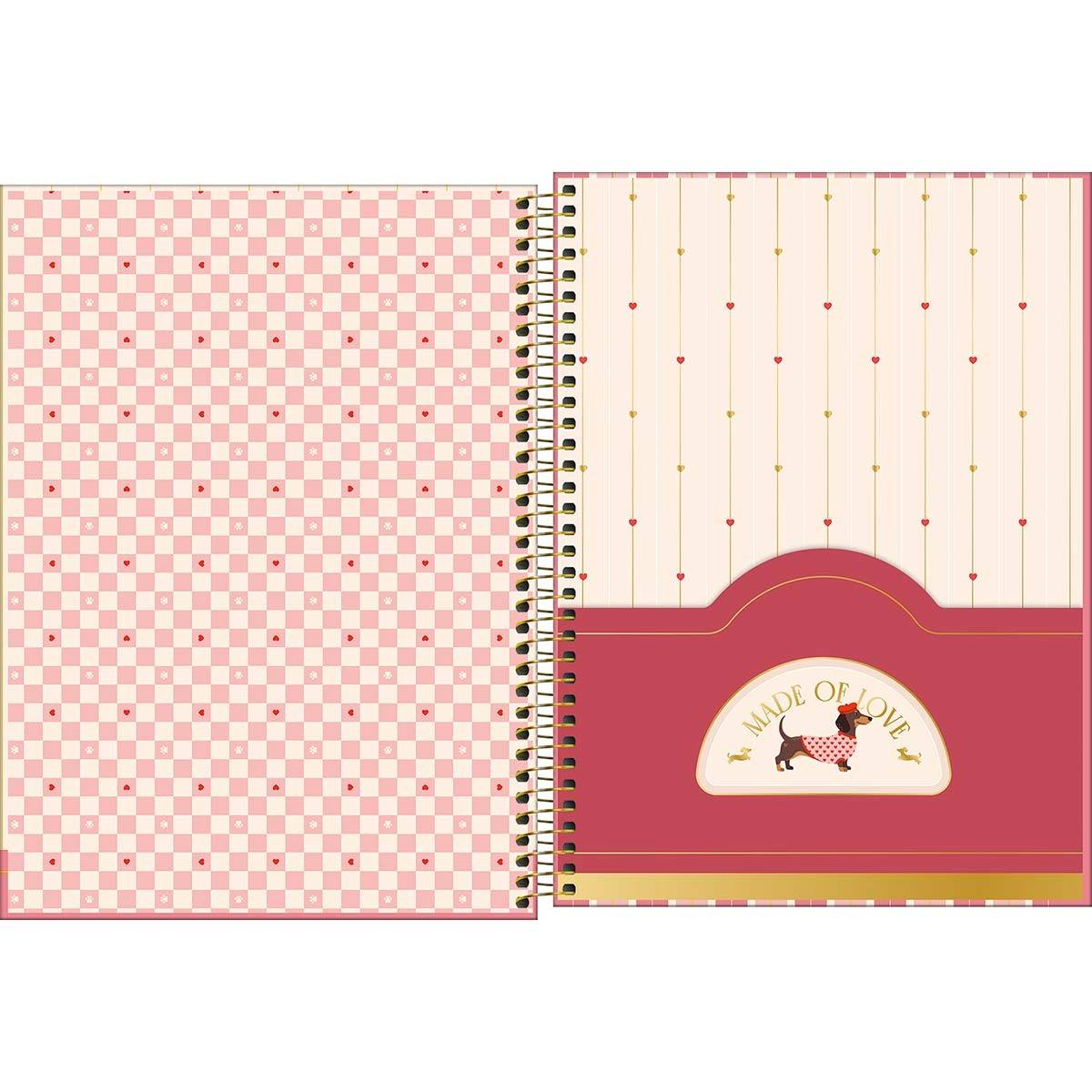 Caderno Espiral Capa Dura Universitário 1 Matéria Brownie 80 Folhas