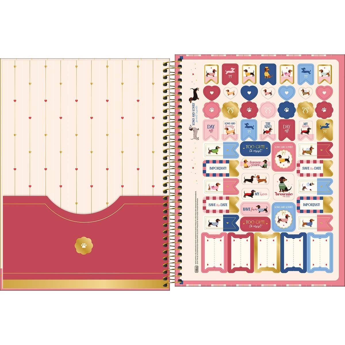 Caderno Espiral Capa Dura Universitário 1 Matéria Brownie 80 Folhas