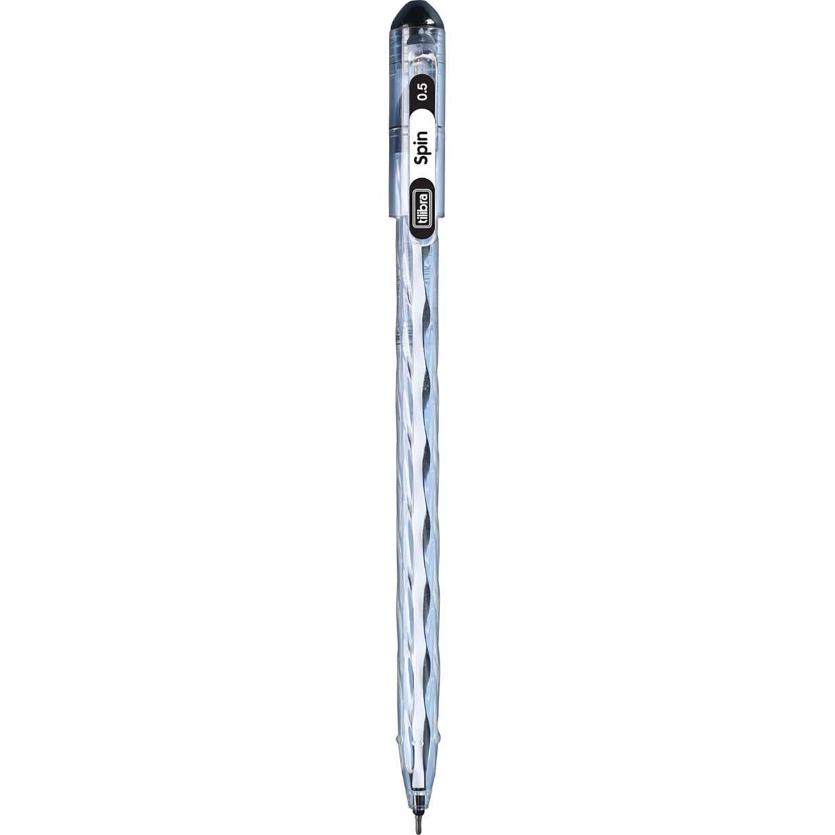 Caneta Esferográfica Spin 0.5mm Preta Tilibra