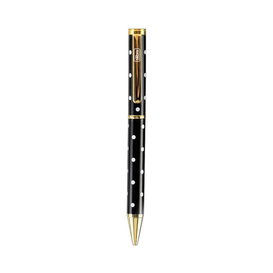 Caneta Esferográfica Metal Preta Bolinhas 1.0mm Preta