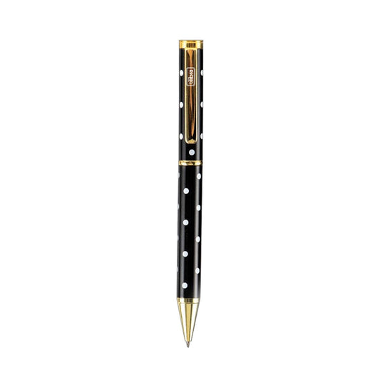 Caneta Esferográfica Metal Preta Bolinhas 1.0mm Preta