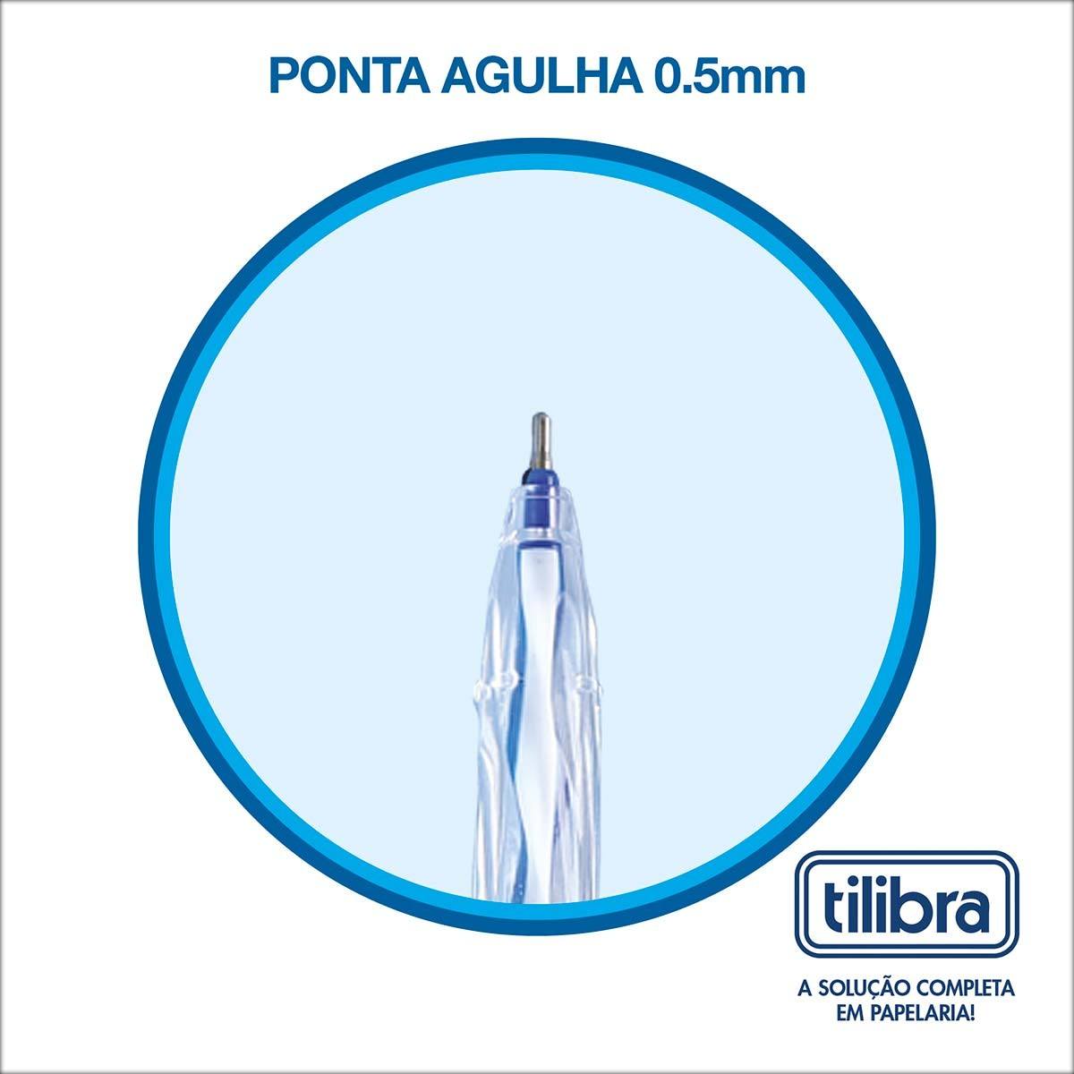 Caneta Esferográfica Spin 0.5mm Azul Tilibra