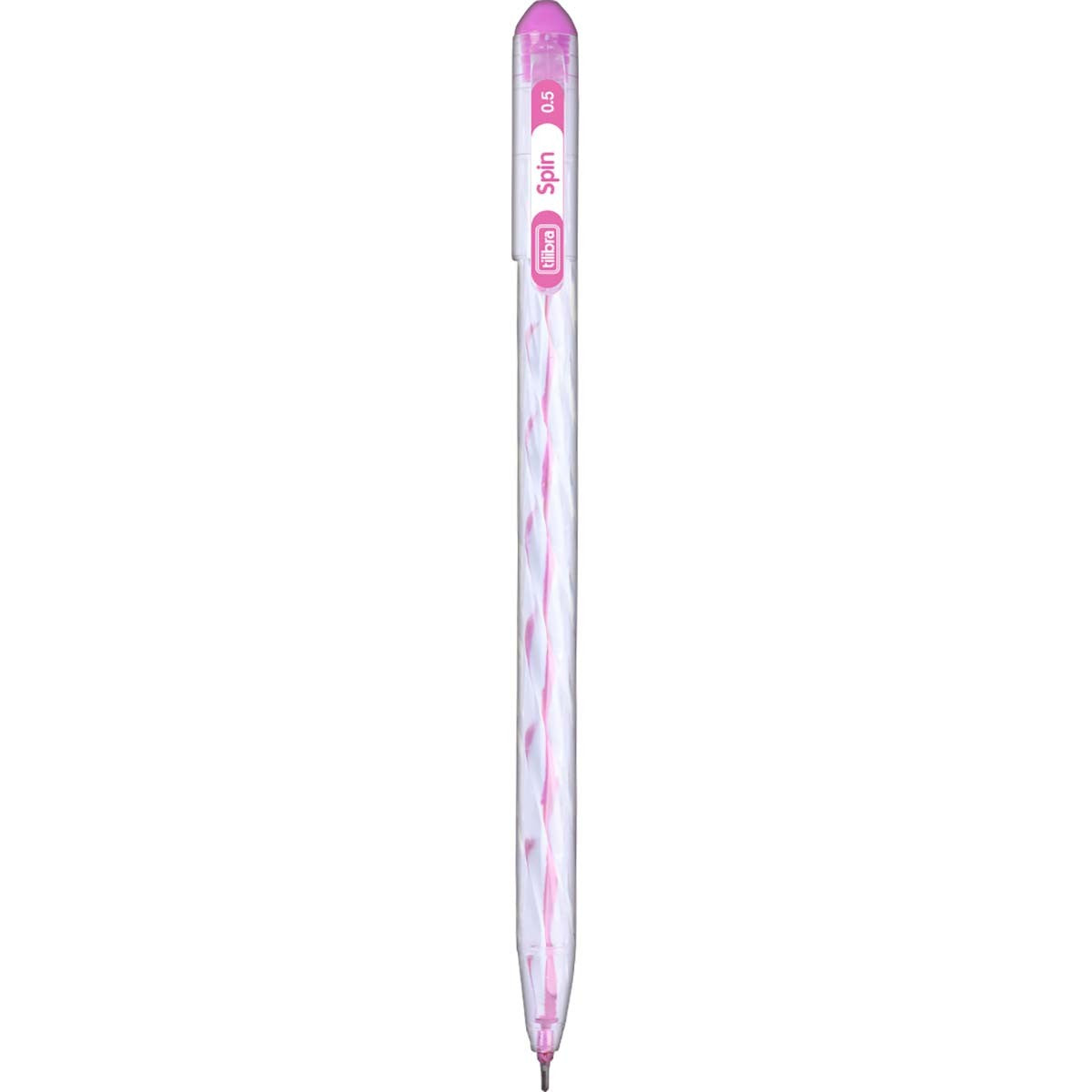 Caneta Esferográfica Spin 0.5mm Rosa Tilibra