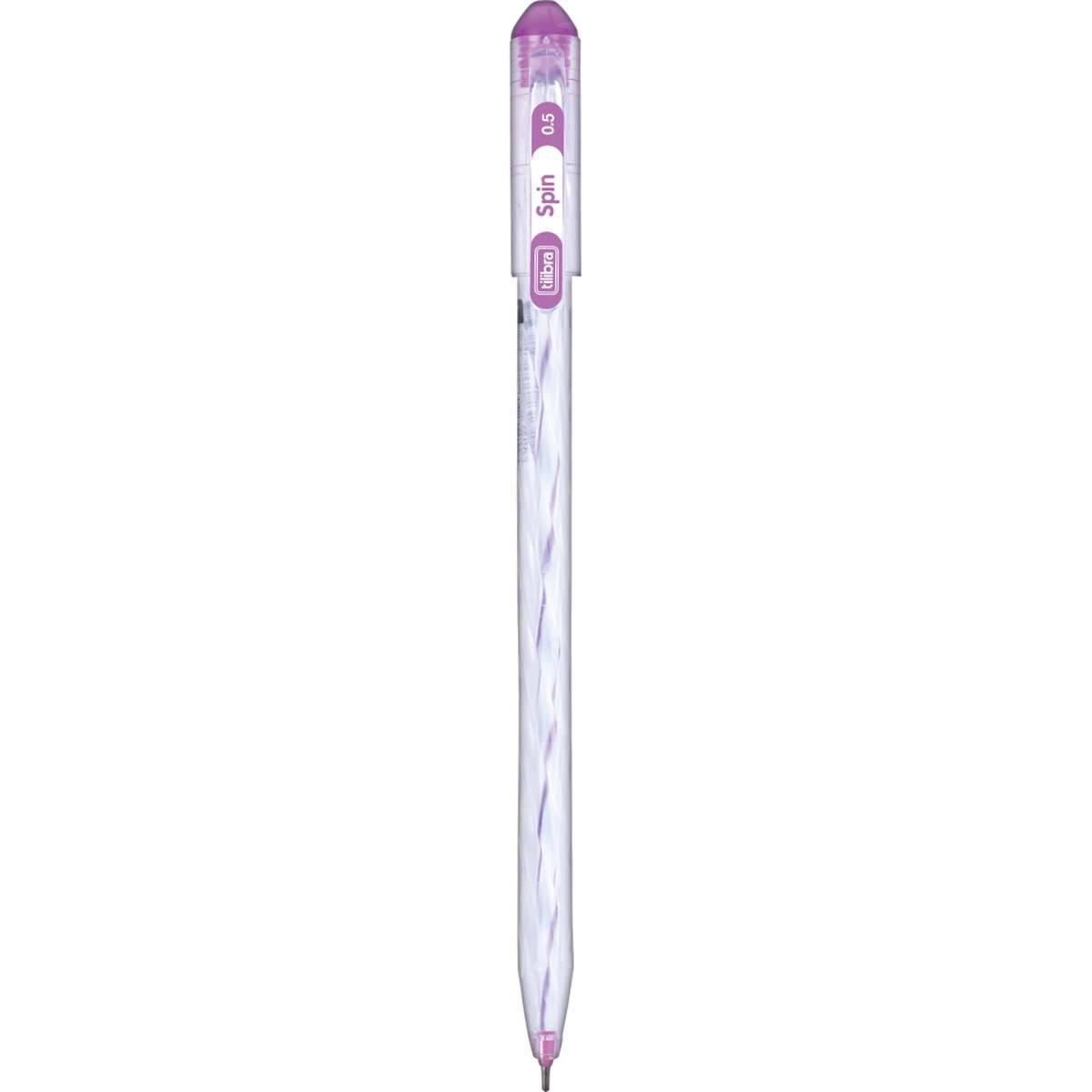 Caneta Esferográfica Spin 0.5mm Roxa Tilibra