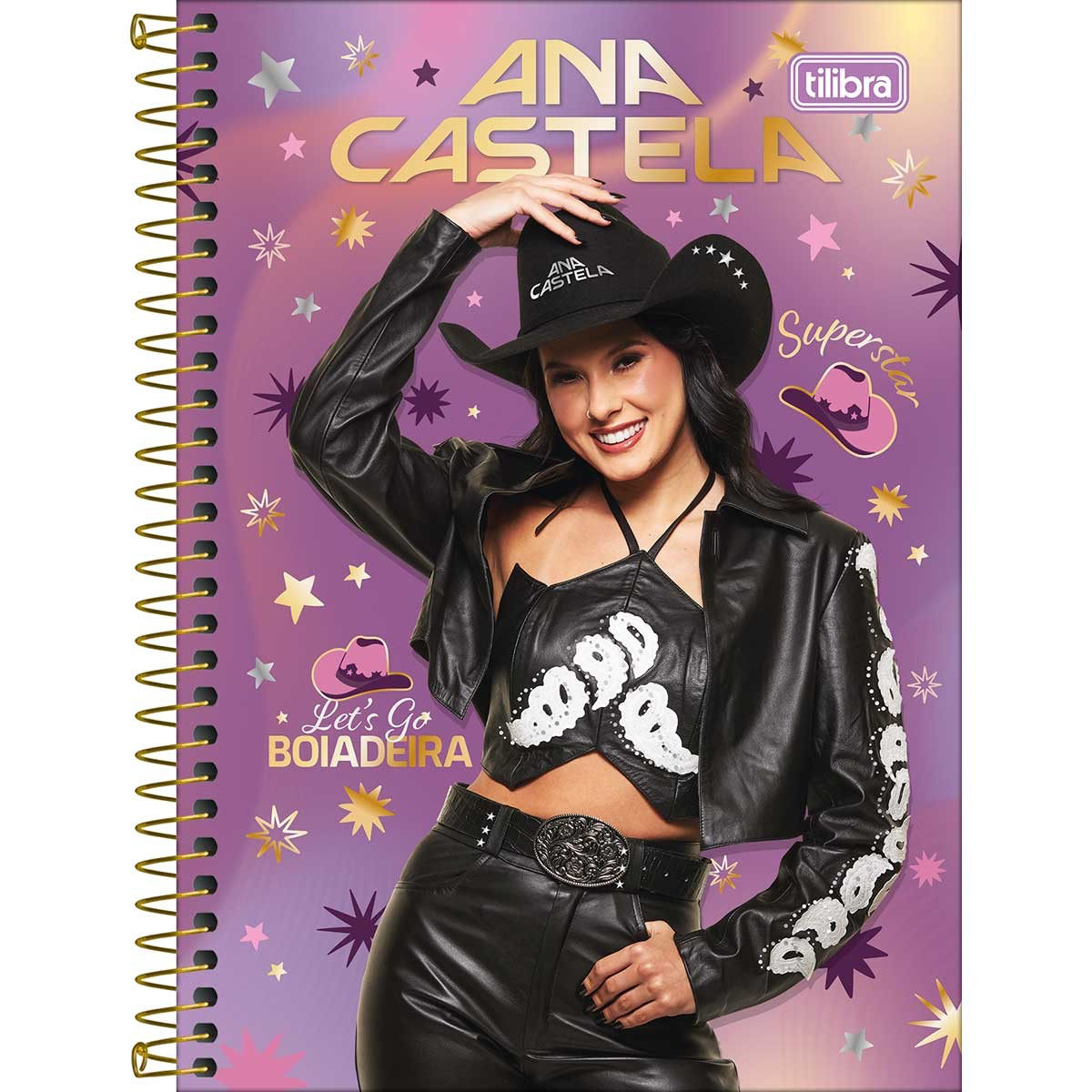 Caderno Ana Castela Capa Dura 1/4 14x20cm 80 Folhas