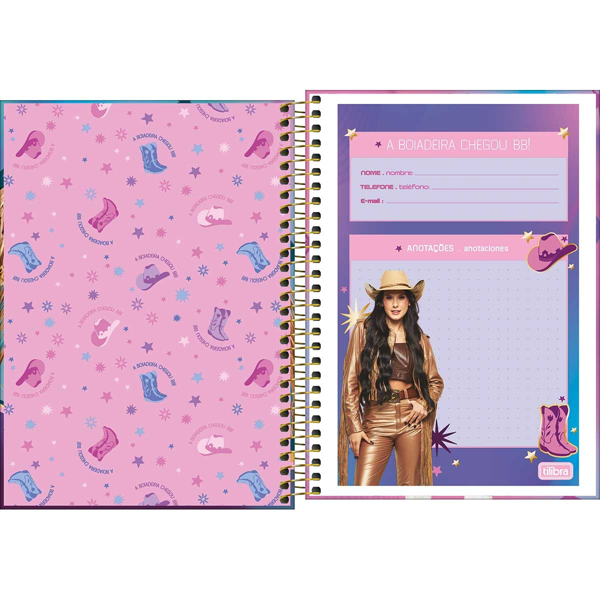 Caderno Ana Castela Capa Dura 1/4 14x20cm 80 Folhas