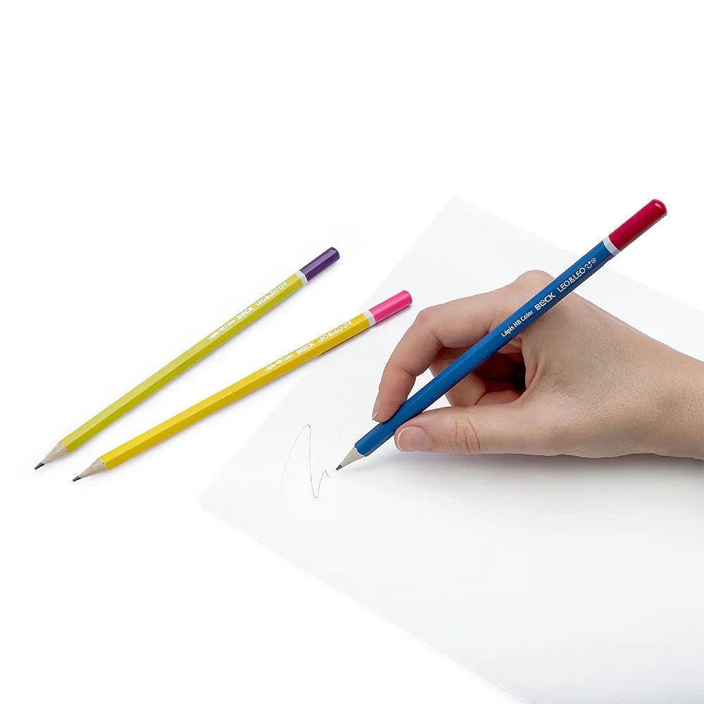 Kit com 3 Lápis Grafite HB Color Block LeoeLeo