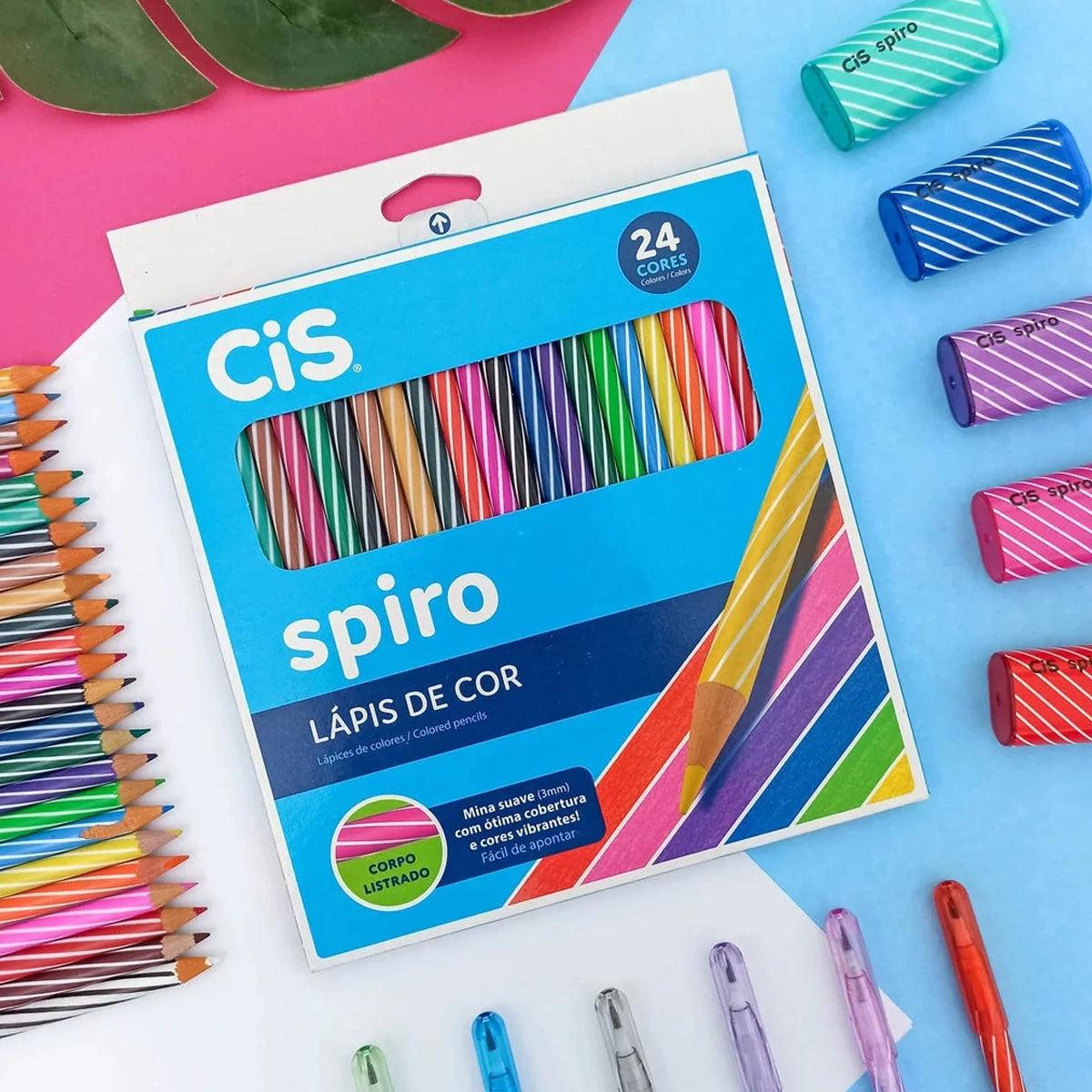Lápis de Cor Spiro 24 cores CiS