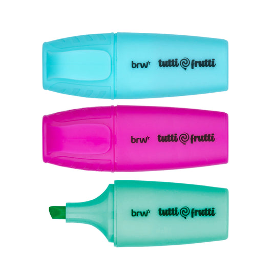 Kit Marca Texto Mini Cor Pastel Cheiro Tuti Frutti c 4 Cores BRW