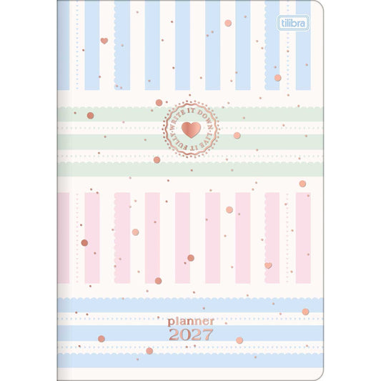 Planner Grampeado Soho 2027 17,8 x 25cm
