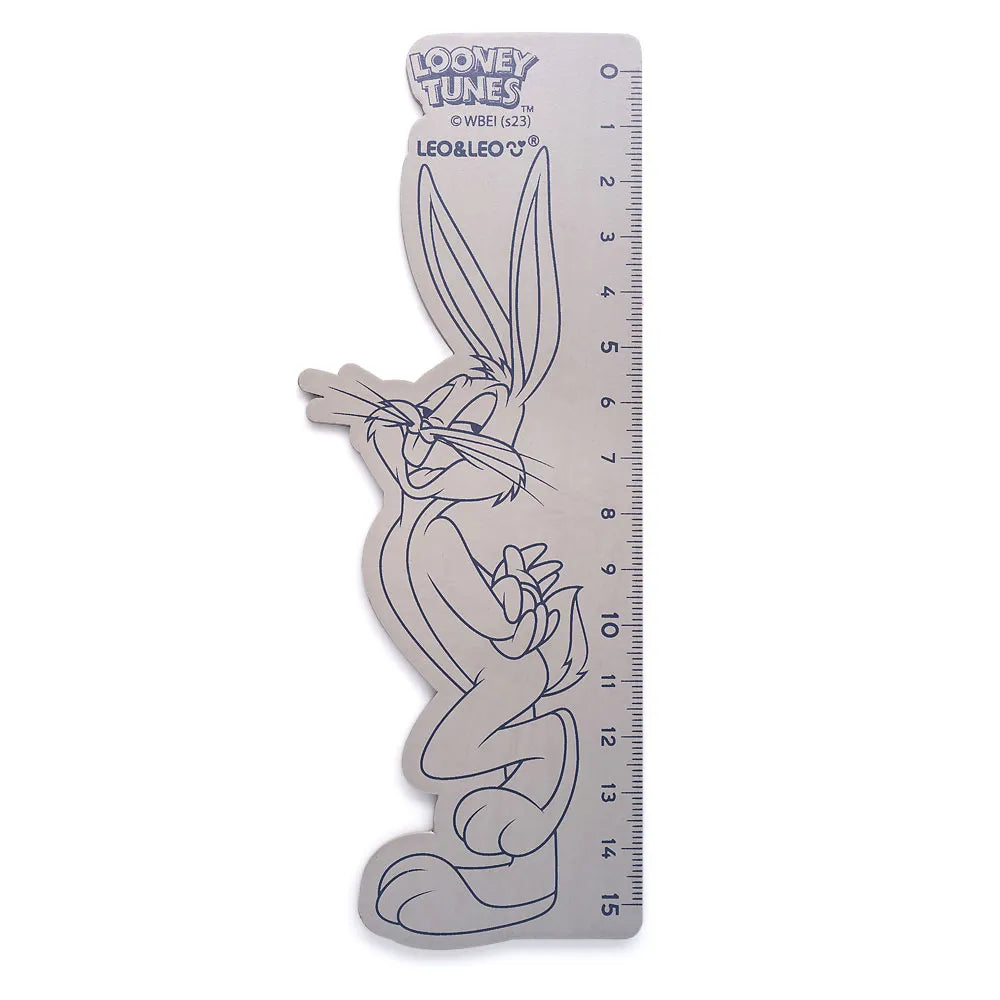 Régua De Madeira Looney Tunes 15cm LeoeLeo