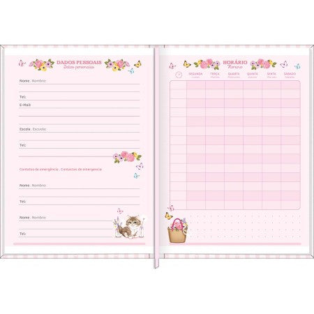 Agenda Costurada Permanente Jolie 2 Dias 12x16cm