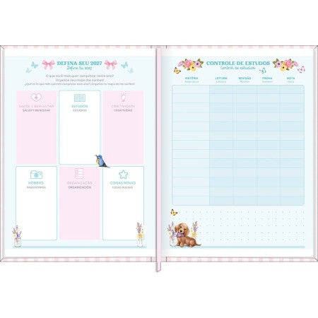 Agenda Costurada Permanente Jolie 2 Dias 12x16cm