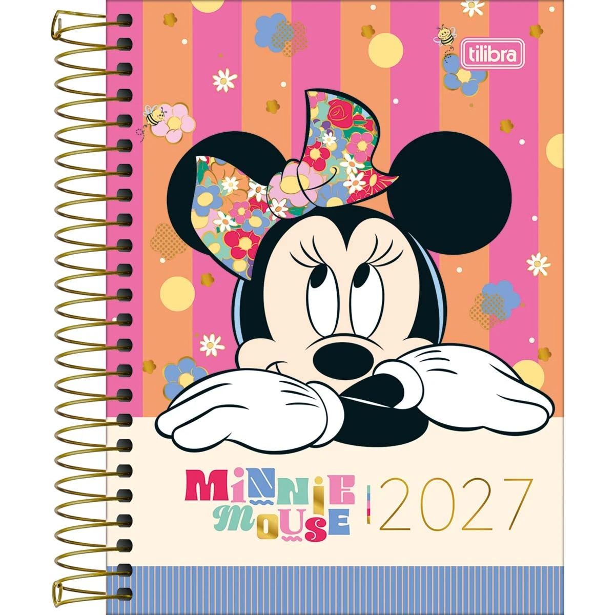 Agenda Espiral Diária Minnie 2027 11,7x16,4 cm
