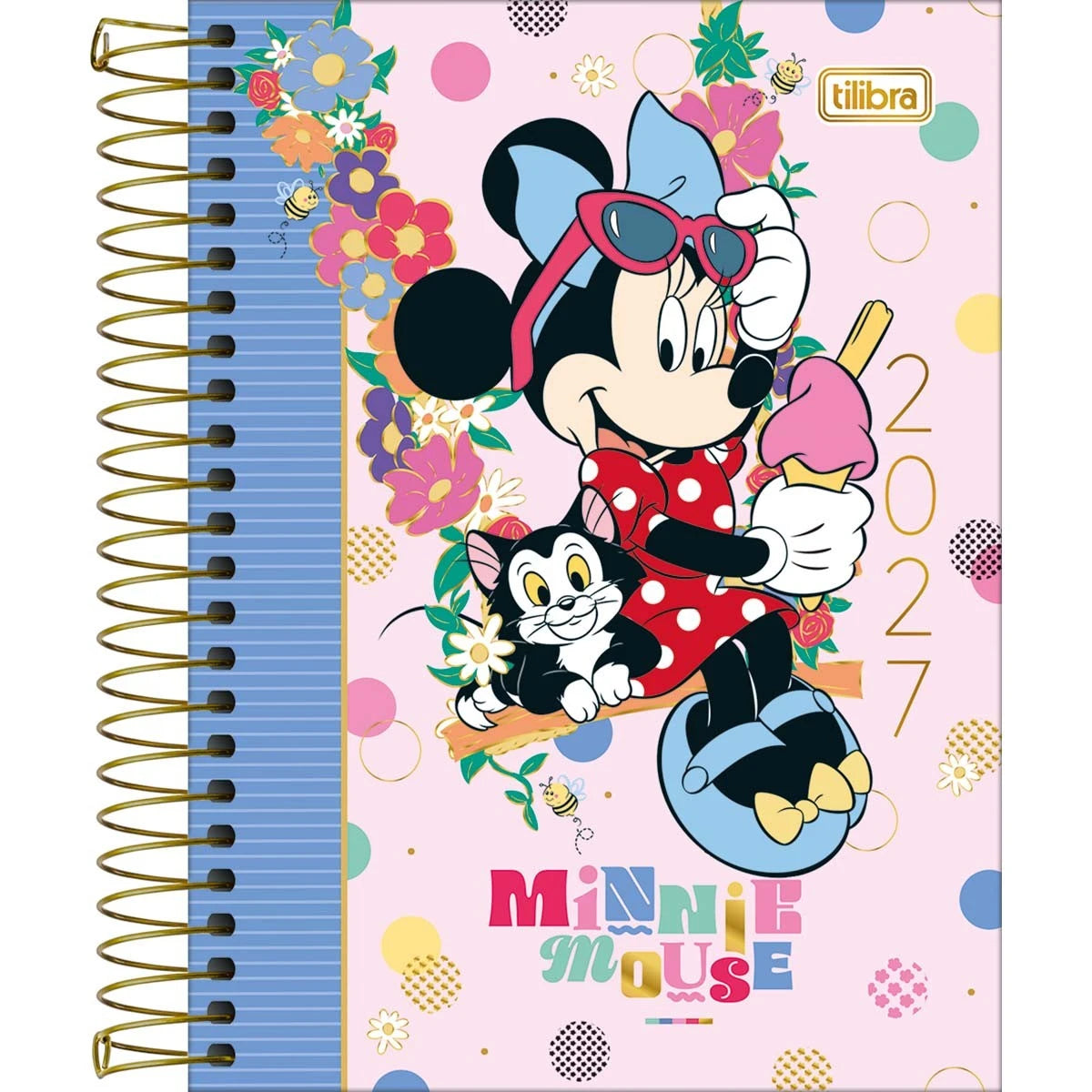 Agenda Espiral Diária Minnie 2027 11,7x16,4 cm