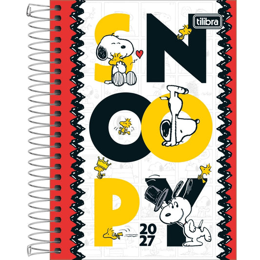 Agenda Snoopy 2027 Espiral Diária 12,9x18,7cm