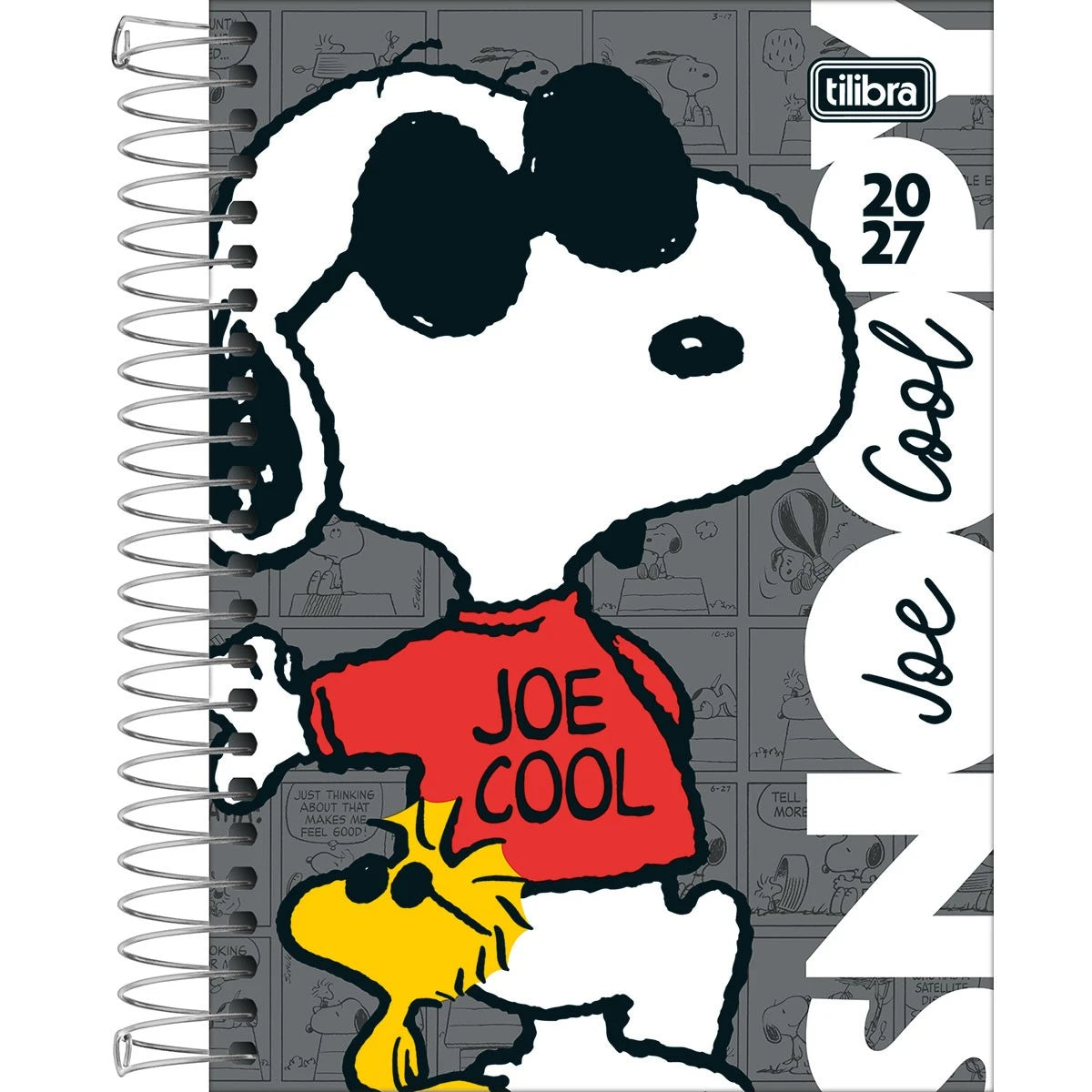 Agenda Snoopy 2027 Espiral Diária 12,9x18,7cm