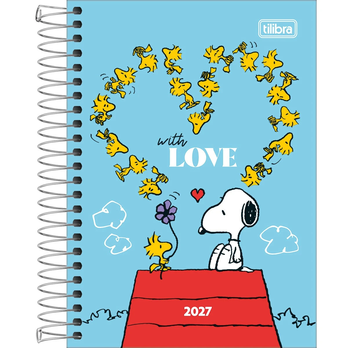 Agenda Snoopy 2027 Espiral Diária 12,9x18,7cm