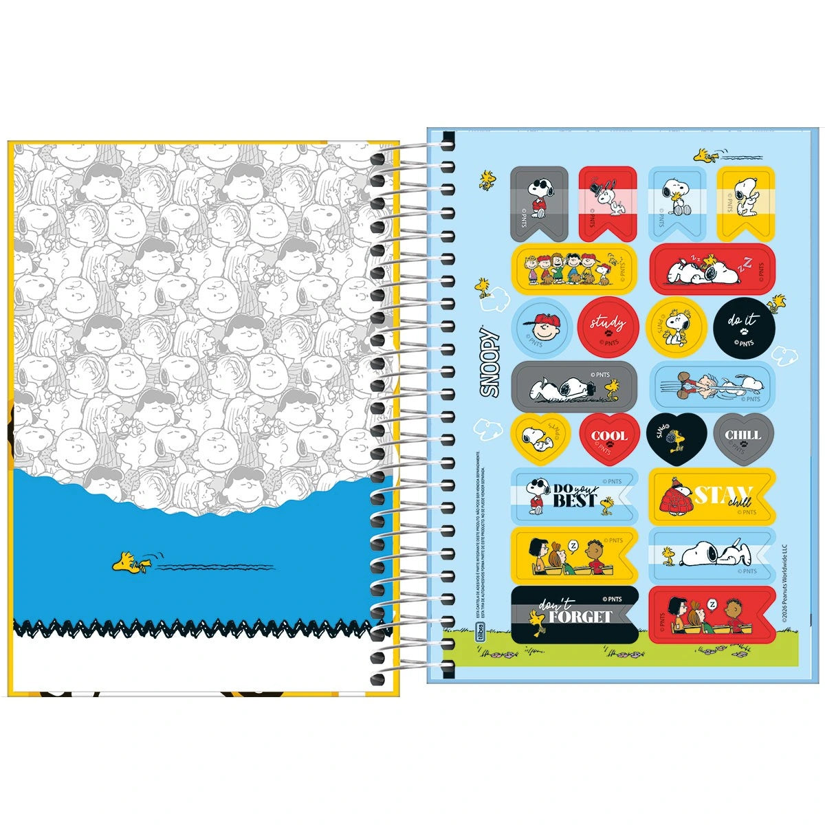 Agenda Snoopy 2027 Espiral Diária 12,9x18,7cm