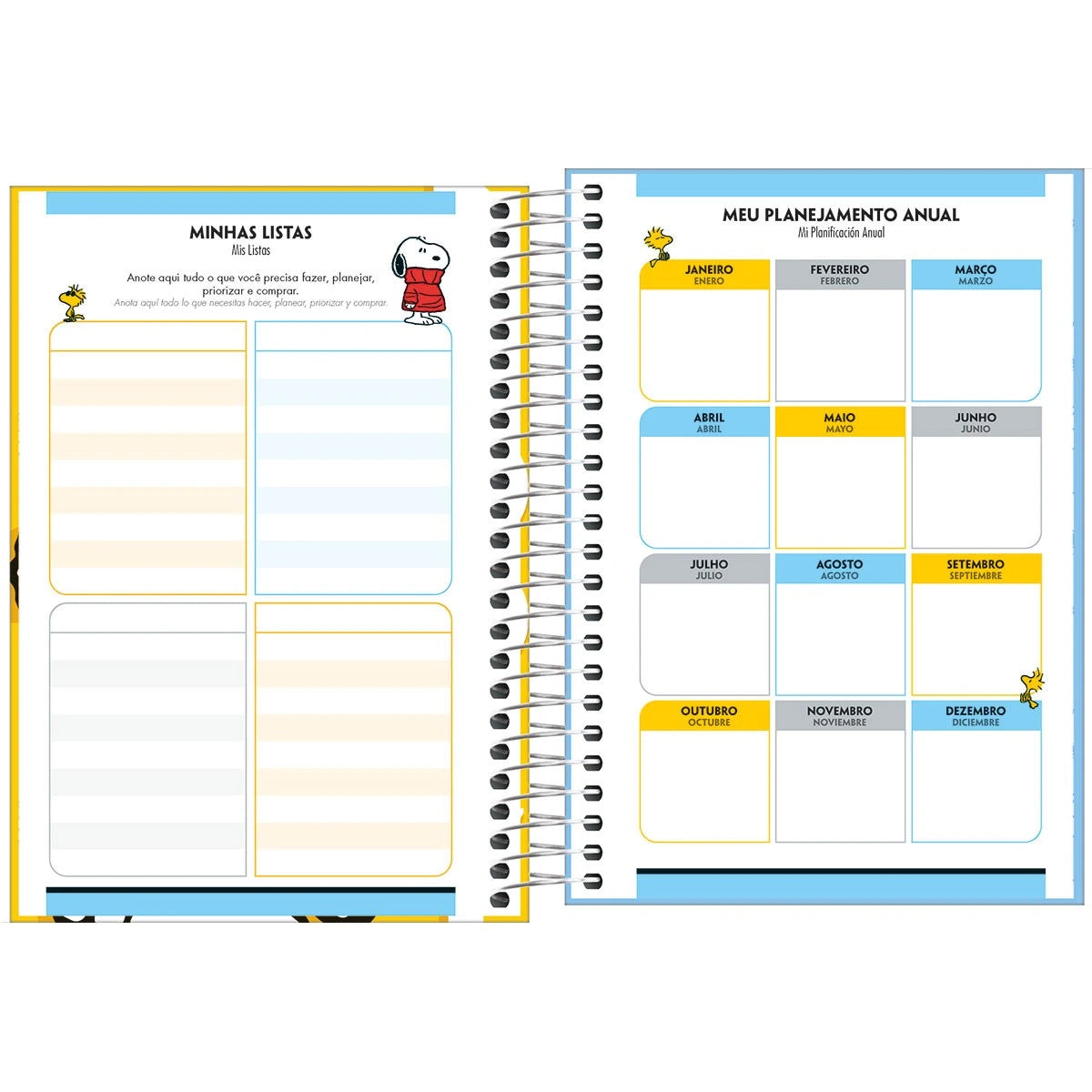 Agenda Snoopy 2027 Espiral Diária 12,9x18,7cm