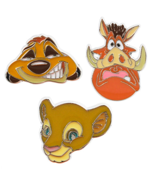 Kit 3 Broches Pin Kit Rei Leão Disney